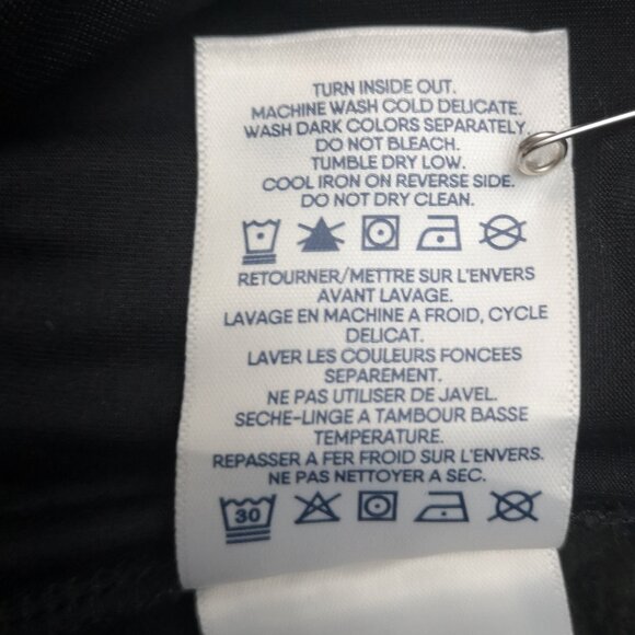 Lands' End Ladies Size Medium Tall Black Fleece Lined Pull On Track Pants - Picture 5 of 11